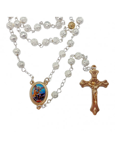 Rosario Metal 3Mm En Caja Corazon Para Personalizar