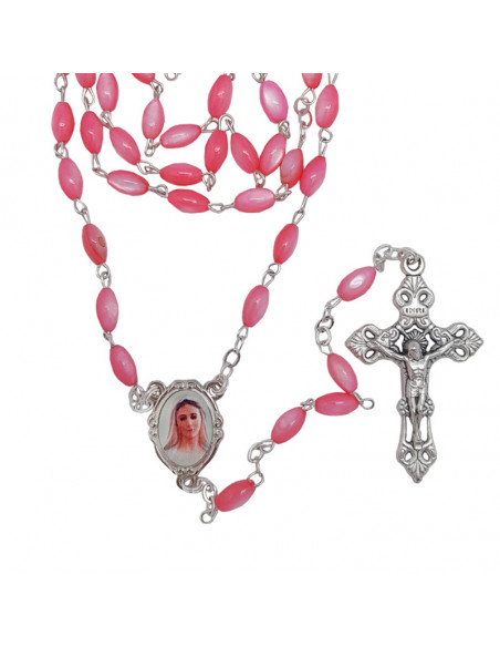 Rosario Metal 3Mm En Caja Corazon Para Personalizar