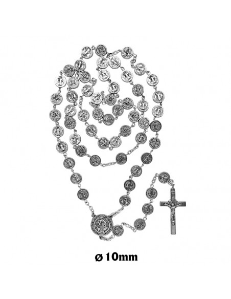 Rosario Metal San Miguel Con Esmalte Oval 10X8mm