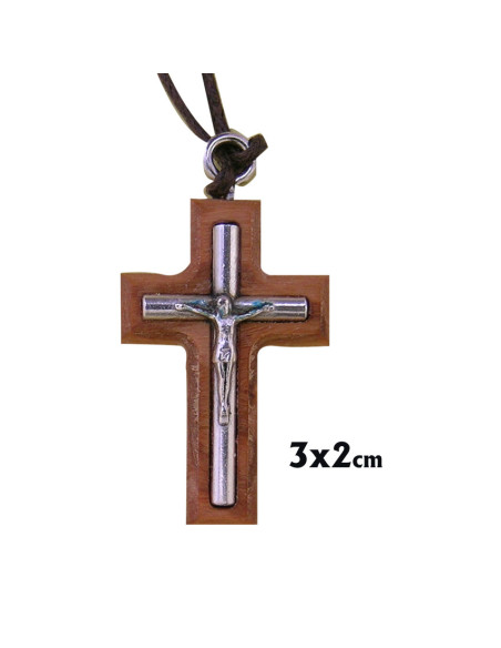 Cruz Madera Pintada Primera Comunion 3X3cm En Blister Con Tarjeta