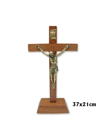 Crucifijo Madera Base 37X21cm Cristo...