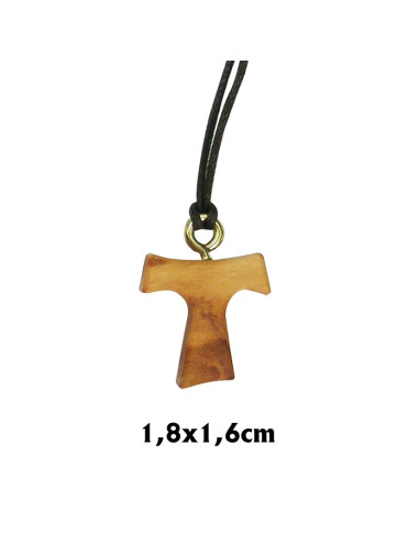 Crucifijo Madera Olivo Borde Plano...