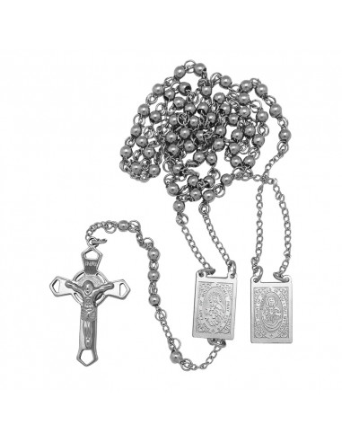 Rosario Acero Escapulario 4Mm Con...