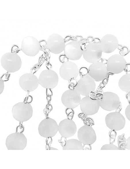 Rosario Nacarina Y Alpaca 6Mm Maria Y Cruz Filigrana Tradicional