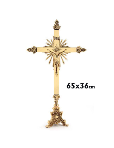 Cruz Altar Con Base Triangular 65Cm...