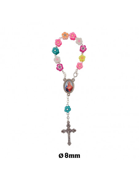 Rosario Acero Escapulario 4Mm Con Medallas 2X1.4Cm Cruz Picos Grabada Laser San Benito