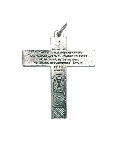 Cruz Metal Estrella Niquel Con Base 21cm