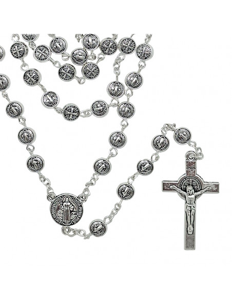 Rosario Metal San Benito 6Mm Maria Y Cruz San Benito