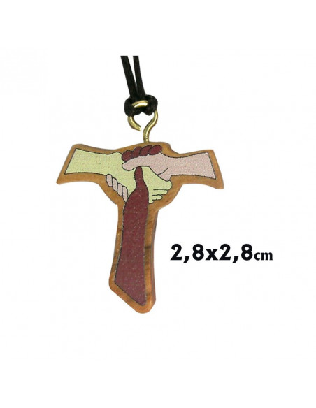 Cruz Madera Pintada Confirmacion Paloma Con 7 Dones 3X3cm En Blister Con Tarjeta