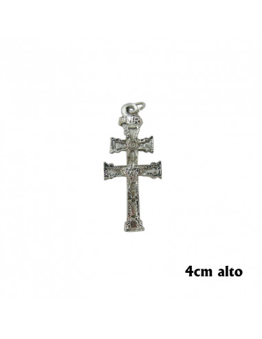 Cruz Metal Niquel Y Espiritu Santo Dorado 20x9. 5cm