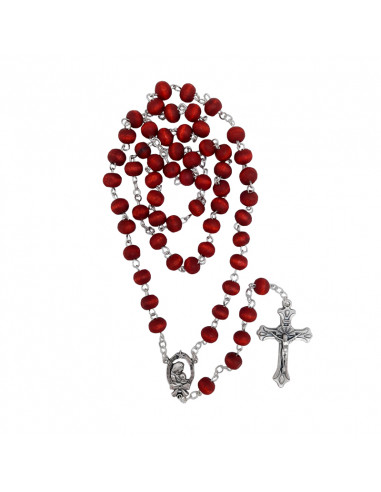 Rosario Petalo Rosa Con Caja Imitacion