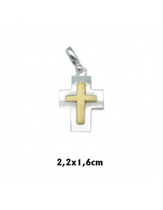 Cruz Plata 22x16mm Con Cruz...