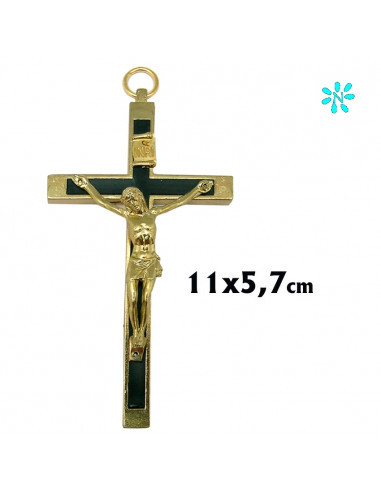 Cruz Metal Eucaristia Niquel 25x22mm