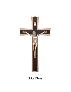 Crucifijo Madera Dos Tonos...