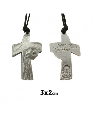 Cruz Metal Irregular Padre Pio 3x2cm...