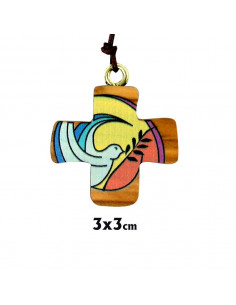 Cruz Madera Pintada Con...