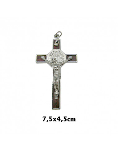 Cruz San Benito Metal Con Madera...