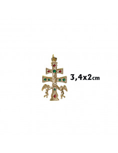 Cruz Caravaca Dorada 34x20mm