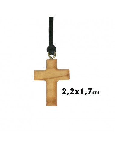 Cruz Madera Olivo 22x17mm Con Lados...