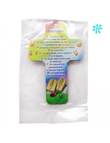 Cruz Madera Calada Con Corazon 3X3cm