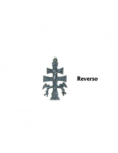 Cruz Metal Pastoral 14x5cm Colgar Dorada Cristo Al Aire