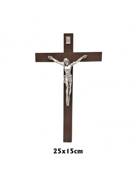 Crucifijo Madera San Benito 30X15. 5Cm Medallas Esmaltadas Ancho 3.4Cm Espeso 2.6Cm