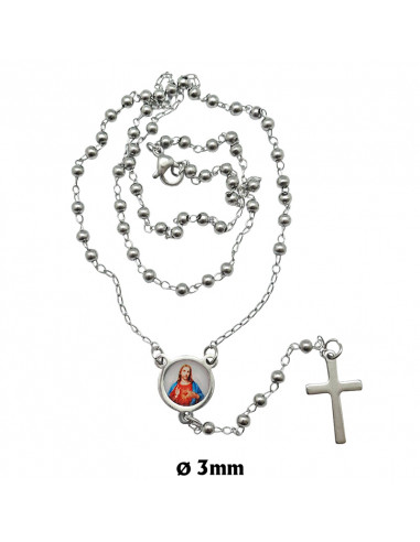 Rosario Acero 3Mm Personalizable Con...