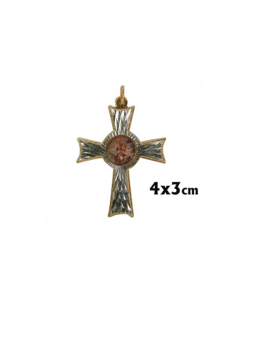 Cruz Caravaca Plateada 34x20mm