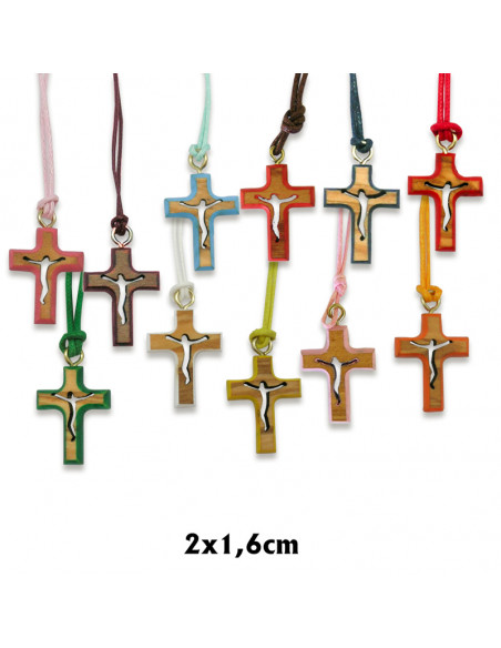 Crucifijo Madera San Benito 21X11. 5Cm Medallas Esmaltadas Ancho 3Cm Espeso 2Cm