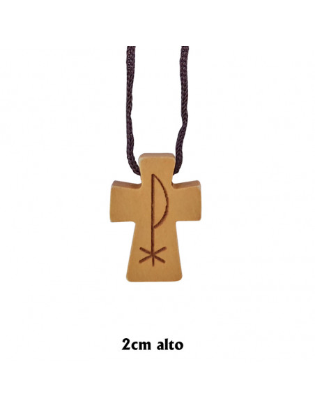 Cruz Madera Pintada Bautizo 3X3cm En Blister Con Tarjeta