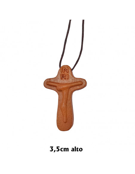 Cruz Madera Pintada Bautizo 3X3cm En Blister Con Tarjeta