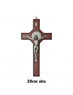 Crucifijo Madera Dos Tonos...
