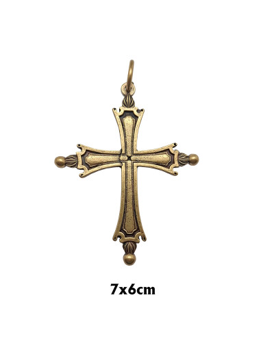 Cruz Metal Papa Leon 7.7 x 6 cm