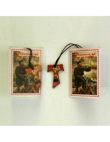 Cruz Tau Serigrafiada Paz Y Bien Con...