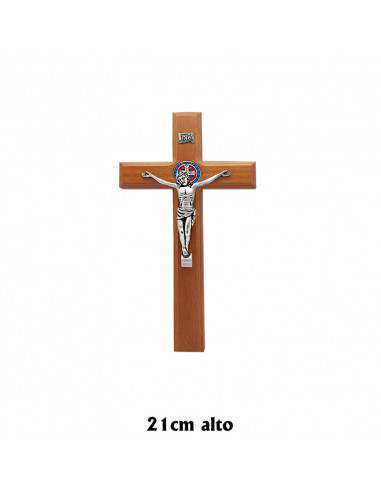 Crucifijo Madera San Benito 21X11....