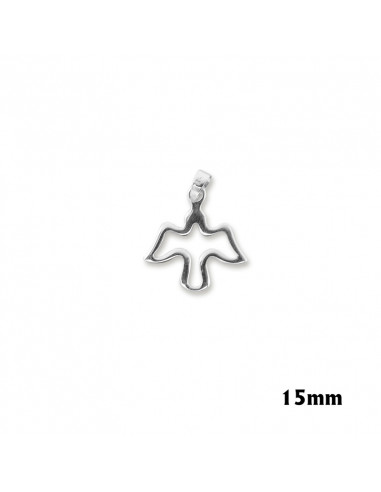 Colgante Plata Paloma Calada 15mm Canto Redondo