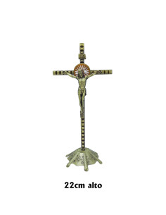 Cruz Metal Picos Cuero Base...