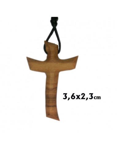 Cruz Madera Olivo 36X23mm Moderna Con...
