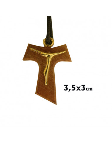 Cruz Tau Madera Olivo Ref 9 Cristo...
