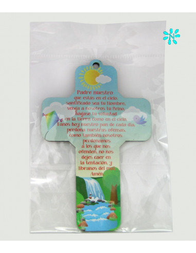 Cruz Infantil A Color Madera 12. 5X8....