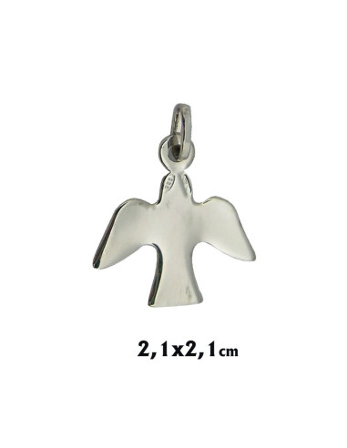 Colgante Plata Paloma Maciza 2.1x2.1Cm