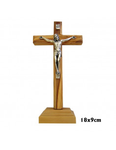 Cruz Madera Olivo Con Base...