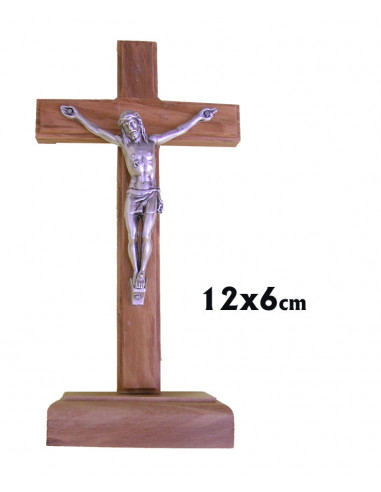 Cruz Madera Olivo Con Base 12Cm Y Con...