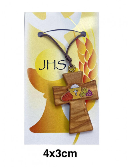 Cruz Infantil A Color Madera 12. 5X8. 5Cm Diez Mandamientos