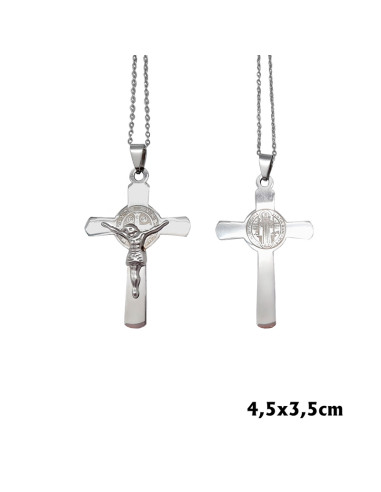 Cruz San Benito Acero 45X35mm Con...