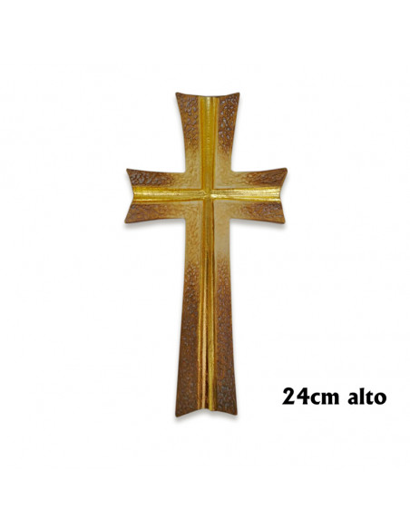 Cruz Madera Pintada Bautizo 3X3cm En Blister Con Tarjeta