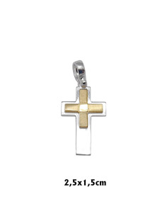 Cruz Plata 25X15mm Con Cruz...