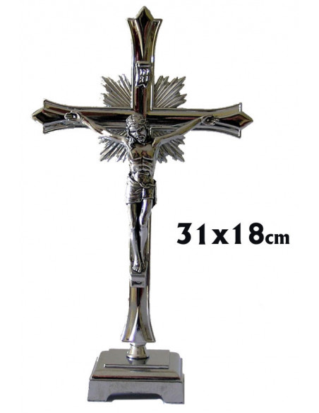 Cruz Caravaca Plateada 8. 2X4. 2Cm Con Angeles