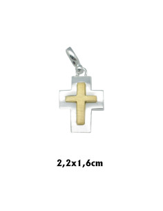 Cruz Plata 22X16mm Con Cruz...