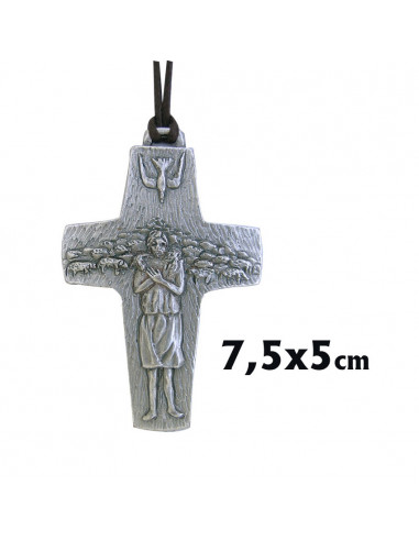 Cruz Metal Buen Pastor 7X5cm Con...